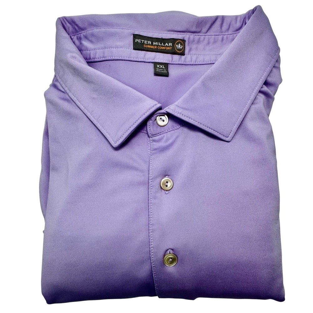 Peter Millar Summer Comfort Mens XXL Purple‎ Valspar Performance Polo MS17EK01S